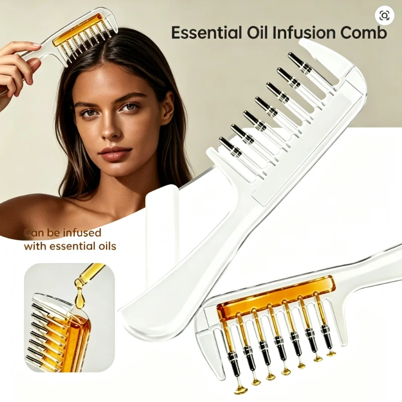 Beard Oil - Essential Oil Applicator Massage Comb with