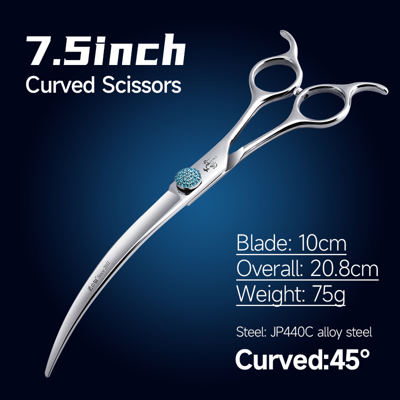 Kéo cong siêu cấp Fenice Pink  - đánh giá và giá Grooming Scissors