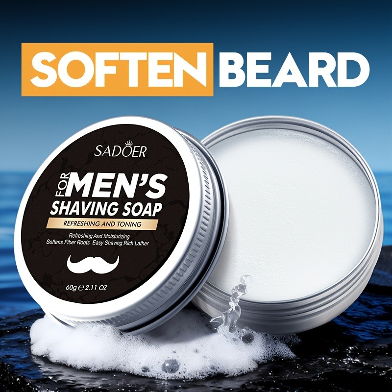 60g Men's Shaving Soap Contain - đánh giá và giá Beard Oil