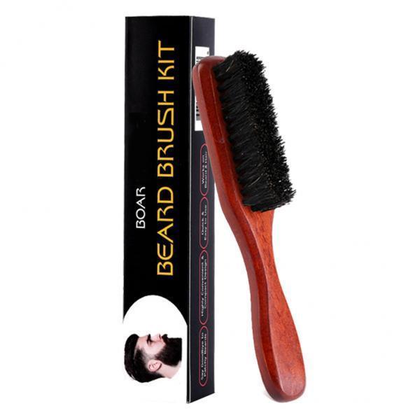 Beard Brush Wooden Long Handle - đánh giá và giá Mens Grooming Travel Kit