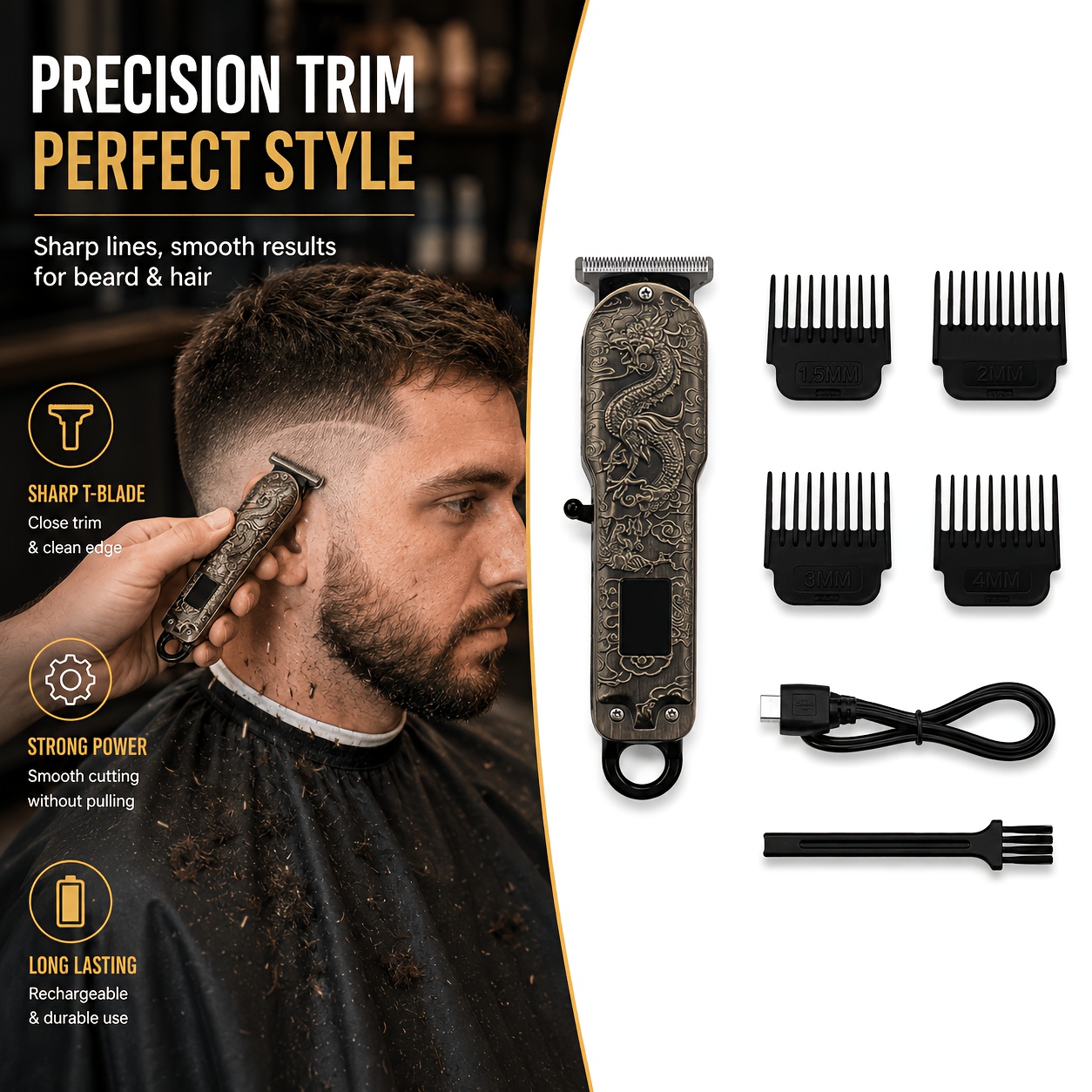 Type-C Fast-Charging Electric  - đánh giá và giá Body Trimmer