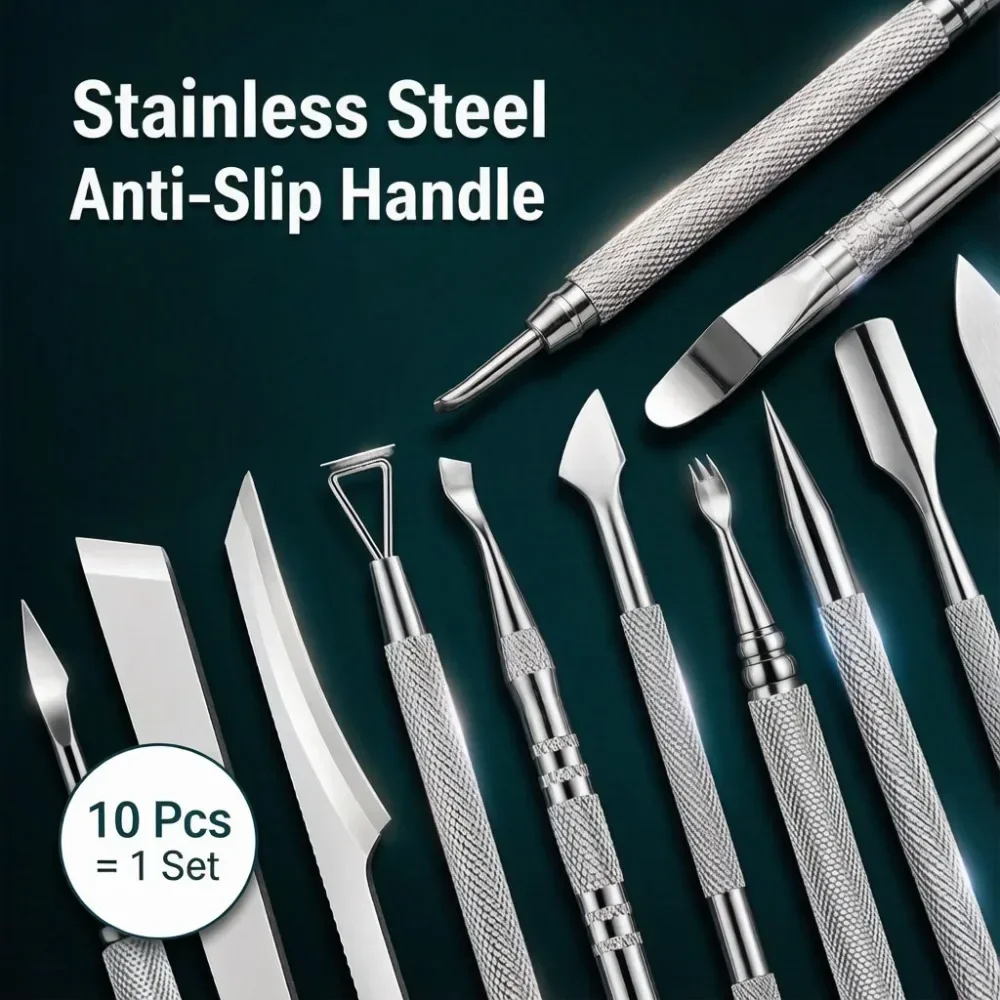 Foot File Kit 10Pcs Stainless  - đánh giá và giá Mens Grooming Travel Kit