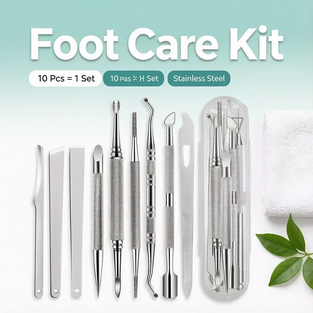 Foot File Kit 10Pcs Stainless  - đánh giá và giá Mens Grooming Travel Kit