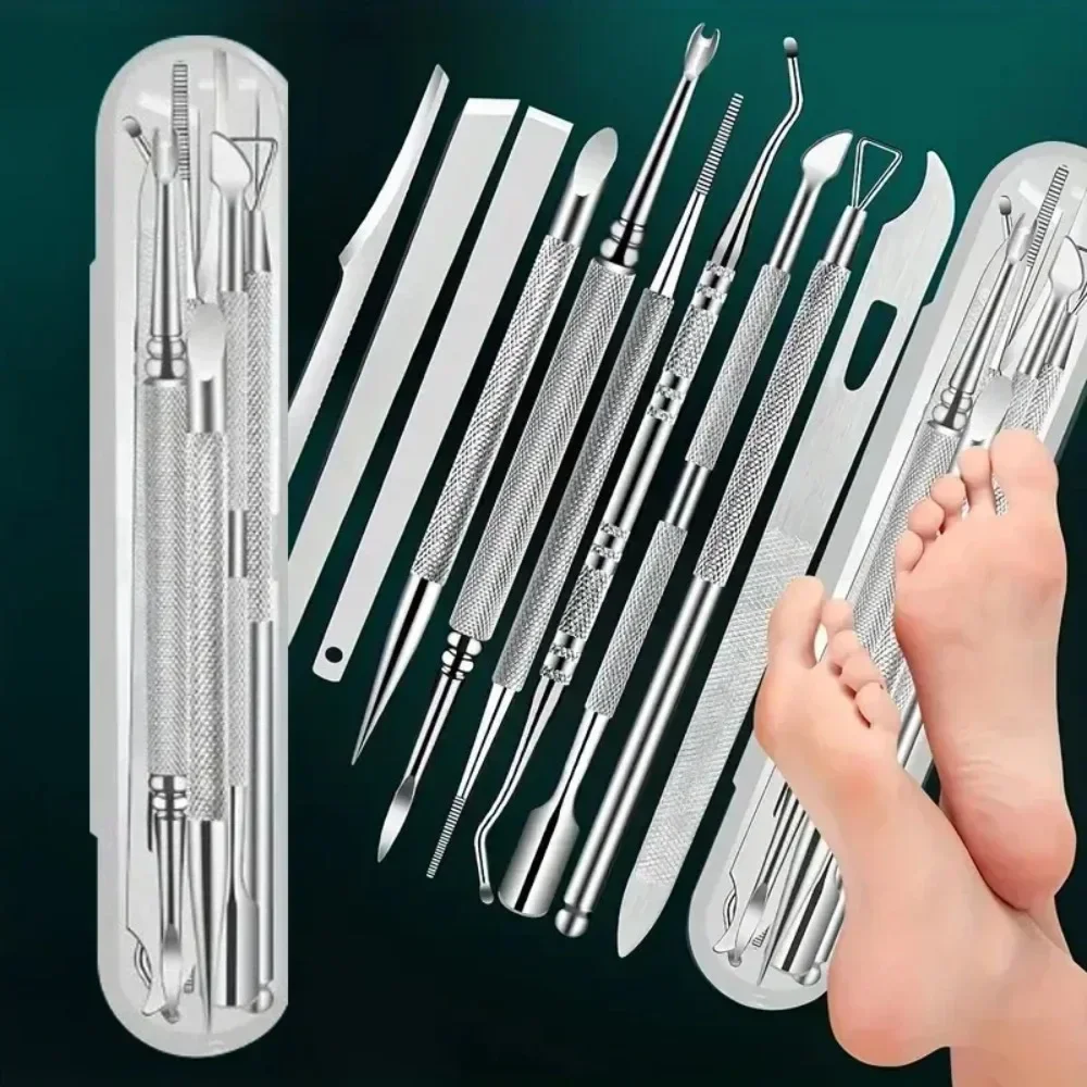 Foot File Kit 10Pcs Stainless  - đánh giá và giá Mens Grooming Travel Kit