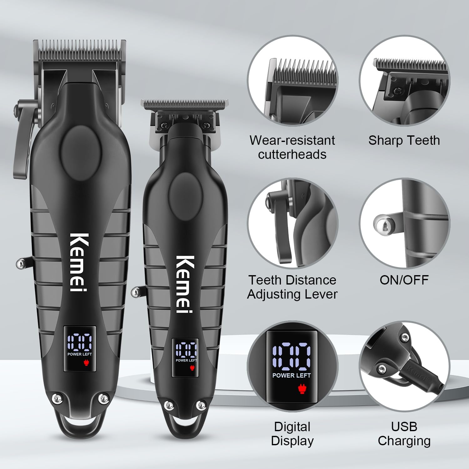 Kemei Hair Clipper Kit for Men - đánh giá và giá Electric Shaver Rotary