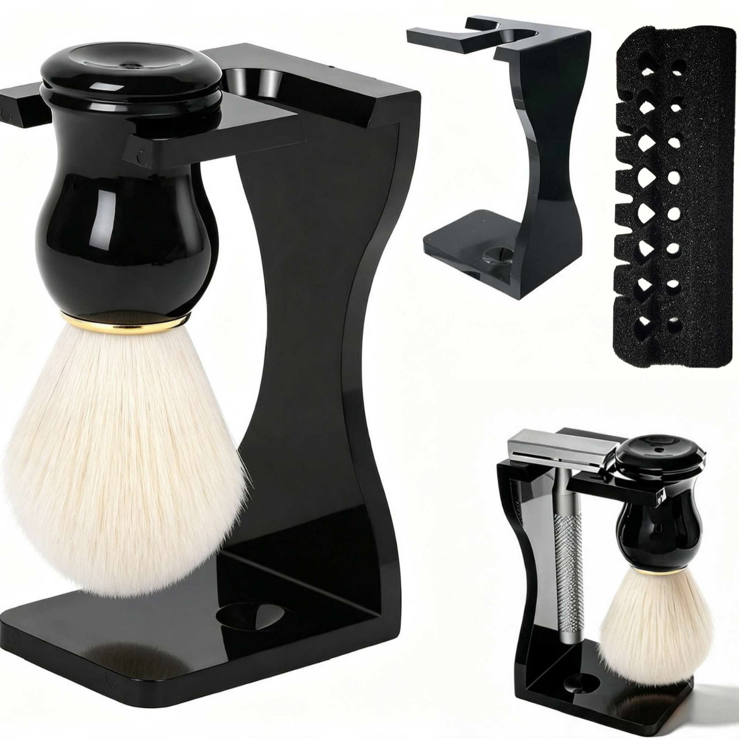 Shaving Brush Kit Manual Lathe - đánh giá và giá Mens Grooming Travel Kit