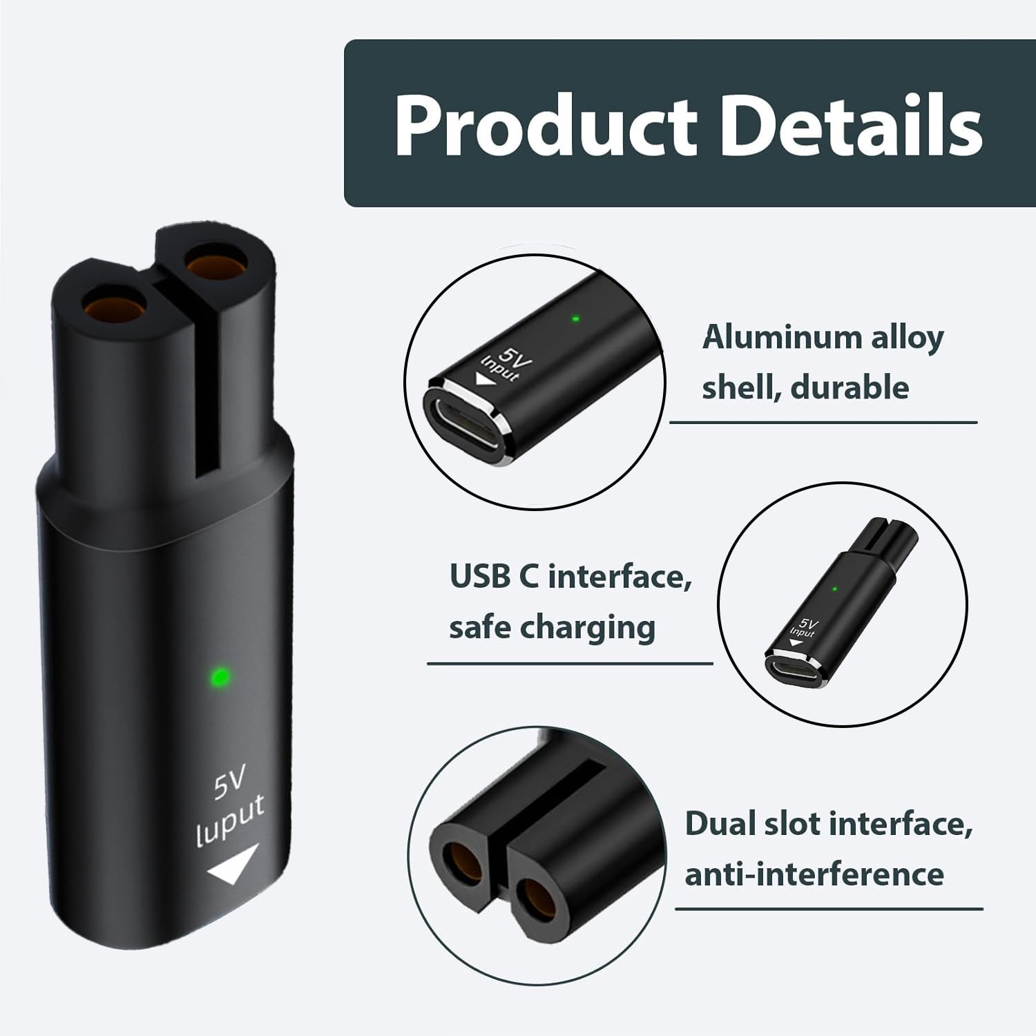 5V 15V USB Type C Charging Ada - đánh giá và giá Electric Razor