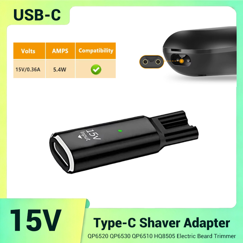 15V USB-C Safe Stable Mini Cha - đánh giá và giá Electric Razor