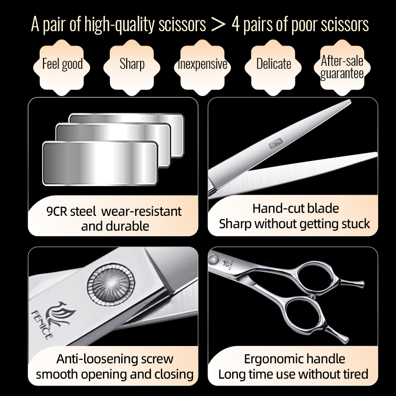 Fenice 6//6.5/7/7.5 Inch Profe - đánh giá và giá Grooming Scissors
