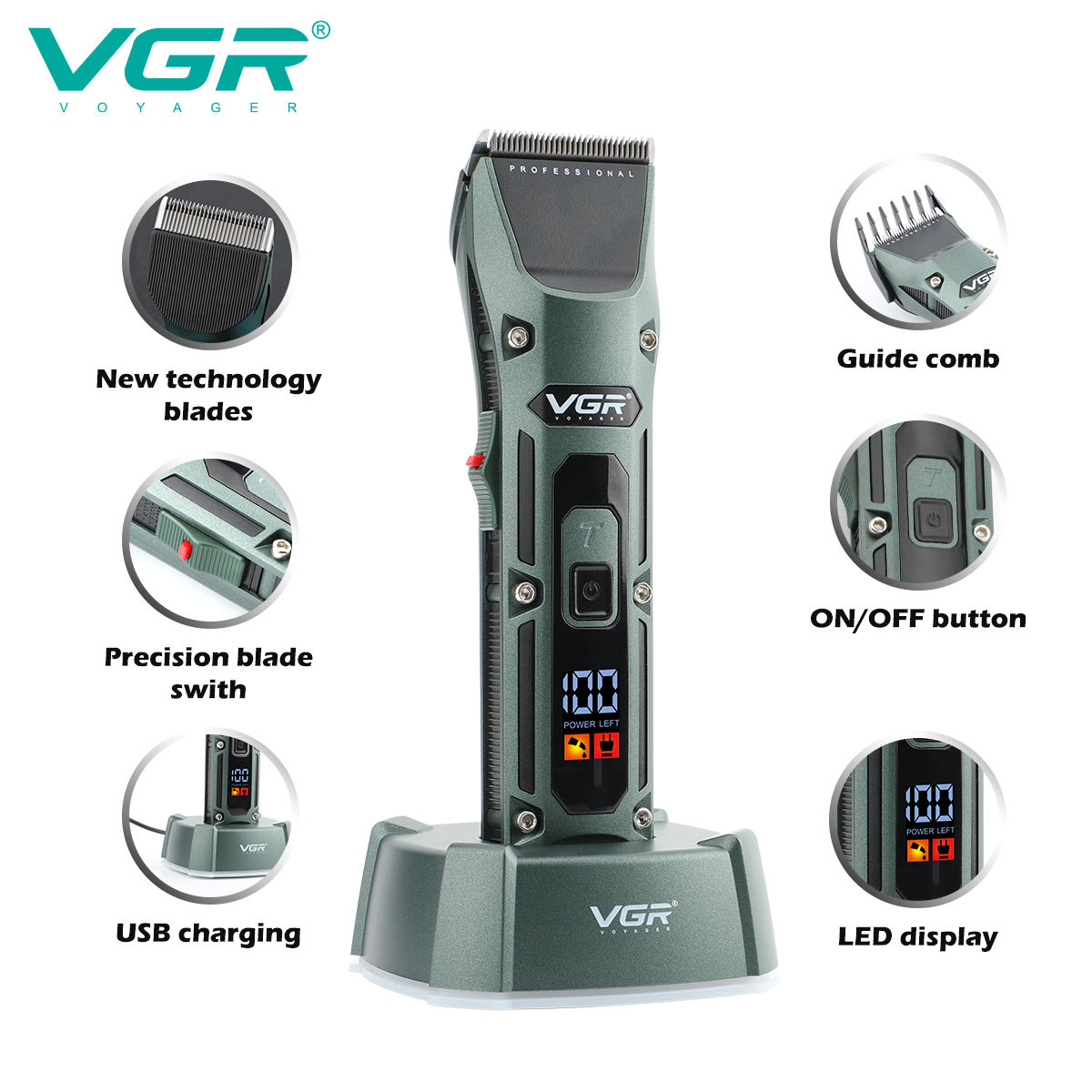 VGR V-696 New metal Popular Sa - đánh giá và giá Electric Shaver Rotary